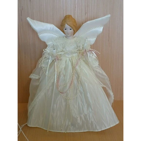 12 Inch Light Up Christmas Angel Tree Topper Beautiful Holiday Tree Decoration - Picture 6 of 16